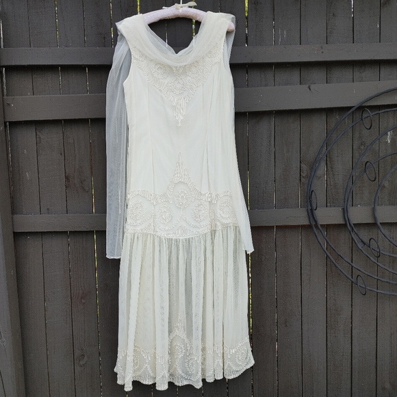 Vintage Marie St Clair Lace Dress Size 16 - Picture 11 of 11
